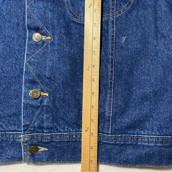 Vintage LEE Storm Rider Denim Blanket Lined Trucker Jacket Size 44 / L - Picture 16 of 16